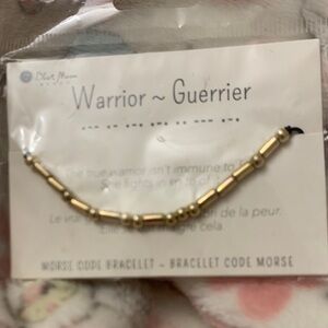 Blue Moon Gold Warrior Morse Code Bracelet